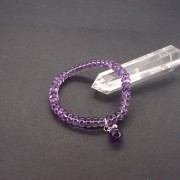 紫水晶算珠型手串