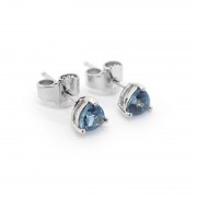 藍色杜柏斯石925銀鑲耳環