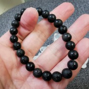 黑曜石(六字大明咒)8mm手串