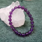 紫水晶7.5mm圓珠手串