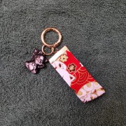 銀曜石鎖匙扣 - 招財貓