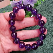 紫水晶12mm圓珠手串