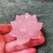 粉紅晶蓮花擺件