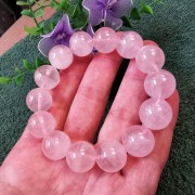 粉紅晶15mm圓珠手串