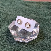 鎳鐵隕石(天鐵)925耳環 - 6mm
