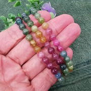 彩碧璽6mm三圈手串/頸鏈