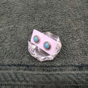 天河石925耳環(玫)