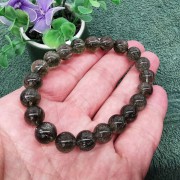 綠碧璽髮晶9mm手串