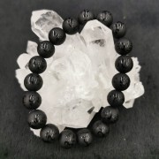 黑曜石磨砂(六字大明咒)10mm手串