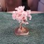 粉紅晶晶樹擺件