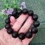 黑曜石磨砂(六字大明咒)16mm手串