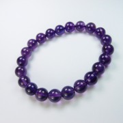 紫水晶8mm圓珠手串