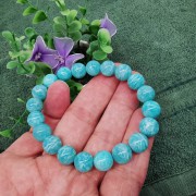 天河石9.5mm圓珠手串