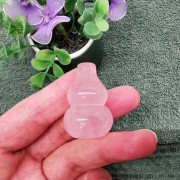 粉紅晶葫蘆擺件