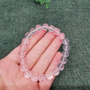 紫羅蘭冰種粉紅晶手串8.5MM+
