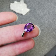 紫水晶925吊坠