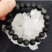 10MM Black Obsidian Bracelet 