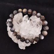 Black Backbone (Black Gold Sunstone) 9mm Bracelet