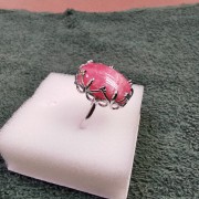 Rhodochrosite 925 Ring 