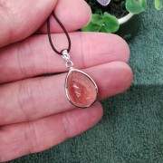 Strawberry Crystal 925 Silver Pendant